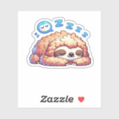 Kawaii Sleepy Sloth Napping Zzz Grappig Lui Dier Sticker (Vel)