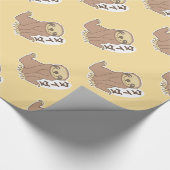 Kawaii Sloth Cadeaupapier (Hoek)