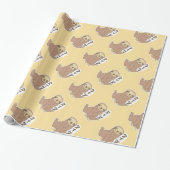 Kawaii Sloth Cadeaupapier (Uitgerold)