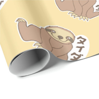 Kawaii Sloth Cadeaupapier