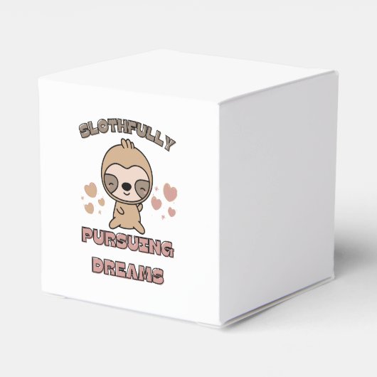 Kawaii Sloth Dierlijke Pun Bedankdoosjes (Achterkant)