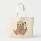  Kawaii Sloth Grote Tote Bag (Voorkant)