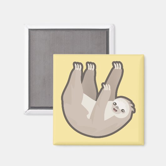 Kawaii Sloth Magneet (Voorkant / Achterkant)