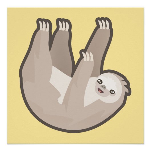 Kawaii Sloth Poster (Voorkant)