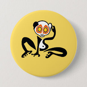 Kawaii - Slow LORIS-Wildlife - Natuur - Geel Ronde Button 7,6 Cm