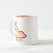 Kawaii Slug Japanse 可愛いナメ クジ gepersonaliseerde tek Tweekleurige Koffiemok (Voorkant links)