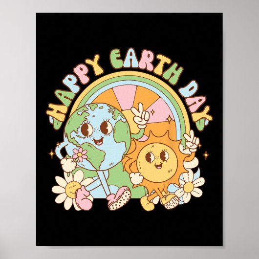 Kawaii Smile Earth Day Elke dag Kinder jongens Man Poster (Voorkant)