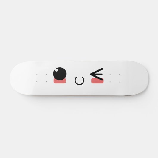 Kawaii Smile - Wink Persoonlijk Skateboard (Horizontaal)