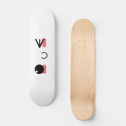 Kawaii Smile - Wink Persoonlijk Skateboard (Voorkant)