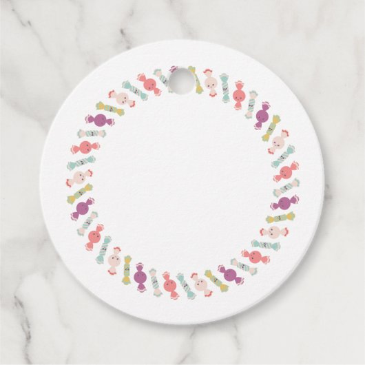 Kawaii Smiling Snoep Gift Label (Voorkant)