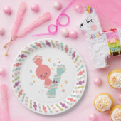 Kawaii Smiling Snoep Papieren Borden Bordje (Feest)