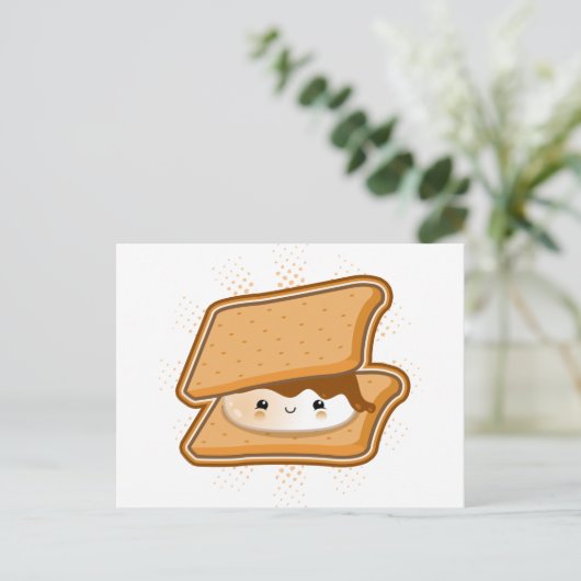Kawaii Smore Briefkaart (Staand voorkant)