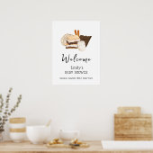 Kawaii S'more Fun Baby shower Welkom Poster (Keuken)