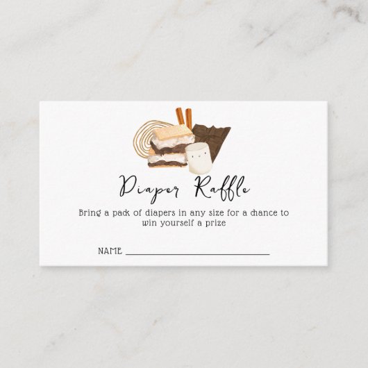 Kawaii S'more Love & Fun Luier Raffle Baby shower Informatiekaartje (Voorkant)