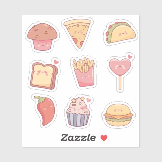 Kawaii snacks sticker (Vel)