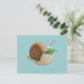 Kawaii Snail Briefkaart (Staand voorkant)