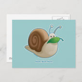 Kawaii Snail Briefkaart (Voorkant / Achterkant)
