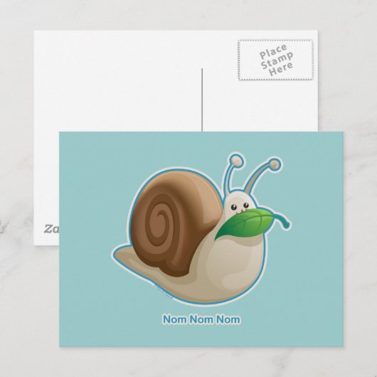 Kawaii Snail Briefkaart (Voorkant / Achterkant)