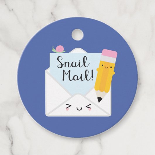 Kawaii Snail Mail Bedankjes Labels (Voorkant)