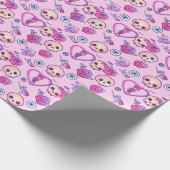 Kawaii Snakes en Rozen pasteelGothic Cadeaupapier (Hoek)