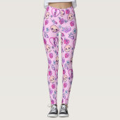 Kawaii Snakes en Rozen pasteelGothic Leggings (Voorkant)