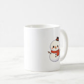Kawaii Sneeuwman Kerstmoker Koffiemok (Voorkant rechts)