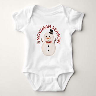 Kawaii Sneeuwman Seizoen Baby Bodysuit