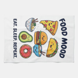 Kawaii Snel Eten Stemmingspatronen Theedoek