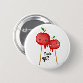 Kawaii Snoep appels koppel eend Ronde Button 5,7 Cm (Voorkant /achterkant)