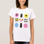 Kawaii Snoep Licorice Allsorts T-shirt (Voorkant)