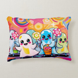 Kawaii Snoep Parade Kleurrijke Schattigee Cartoon Accent Kussen