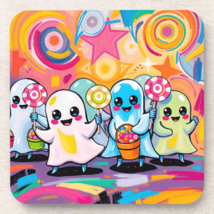 Kawaii Snoep Parade Kleurrijke Schattigee Cartoon Bier Onderzetter