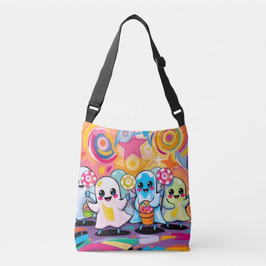 Kawaii Snoep Parade Kleurrijke Schattigee Cartoon Crossbody Tas (Voorkant)