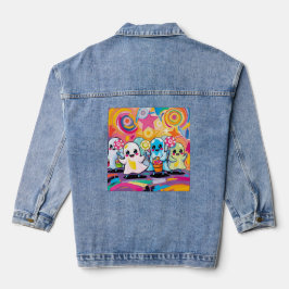 Kawaii Snoep Parade Kleurrijke Schattigee Cartoon Denim Jacket