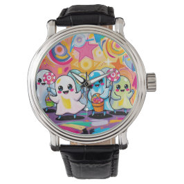 Kawaii Snoep Parade Kleurrijke Schattigee Cartoon Horloge
