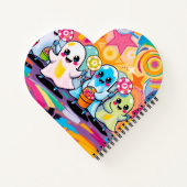 Kawaii Snoep Parade Kleurrijke Schattigee Cartoon Notitieboek (Achterkant)