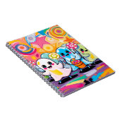 Kawaii Snoep Parade Kleurrijke Schattigee Cartoon Notitieboek (Rechterzijde)