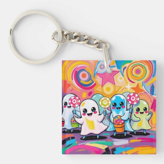 Kawaii Snoep Parade Kleurrijke Schattigee Cartoon Sleutelhanger (voorkant)
