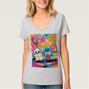 Kawaii Snoep Parade Kleurrijke Schattigee Cartoon T-shirt