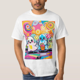 Kawaii Snoep Parade Kleurrijke Schattigee Cartoon T-shirt