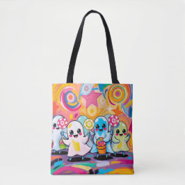 Kawaii Snoep Parade Kleurrijke Schattigee Cartoon Tote Bag