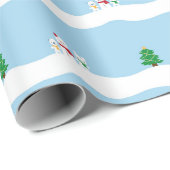 Kawaii Snow Day with Bunny & Bear Christmas Cadeaupapier (Rol Hoek)