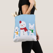 Kawaii Snow Day with Bunny & Bear Tote Bag (Dichtbij)