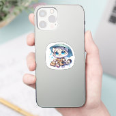 Kawaii Snow Leopard Stickers (Telefoon)