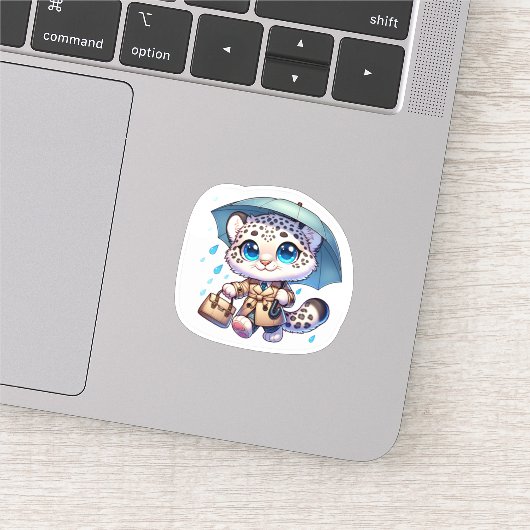 Kawaii Snow Leopard Stickers (Detail)