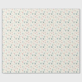 Kawaii Snowflakes-patroon Cadeaupapier (Vlak)