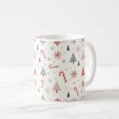 Kawaii Snowflakes-patroon Koffiemok (Voorkant rechts)