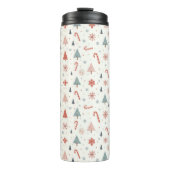 Kawaii Snowflakes-patroon Thermosbeker (Voorkant)