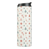 Kawaii Snowflakes-patroon Thermosbeker (Gedraaid links)