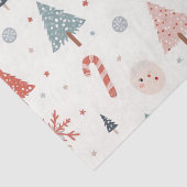 Kawaii Snowflakes-patroon Tissuepapier (Detail)